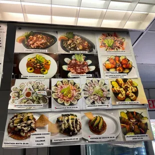 a variety of food items