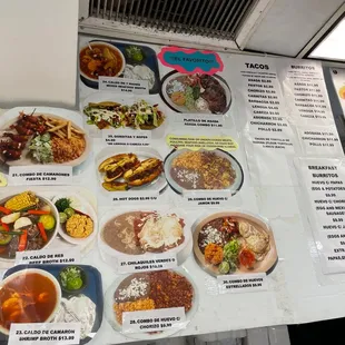 a variety of mexican food