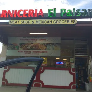 the front of the restaurant