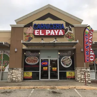 the front of the restaurant