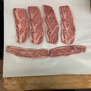 Our beef short ribs before marinated.