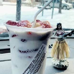 Strawberry Creaming on such a Winters Day