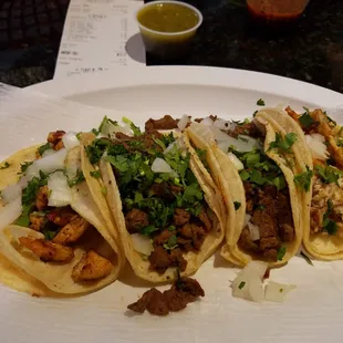 Steak, chicken,fish taco