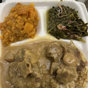 Oxtails.  Yams.  And greens