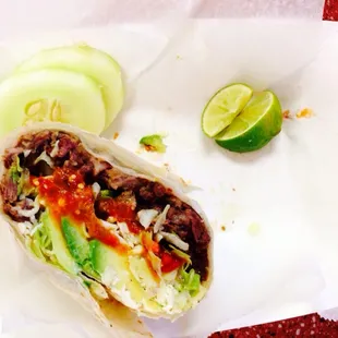 Carne asada burrito