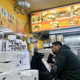 Menu and order section