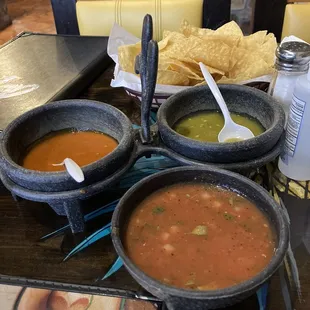 Complimentary chips and salsa