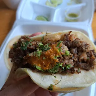 Carne asada taco