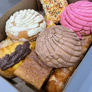 a box of assorted donuts