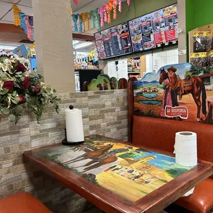 the interior of a restaurant