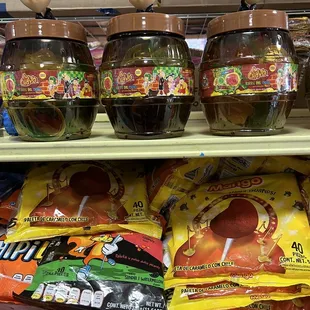 a variety of condiments