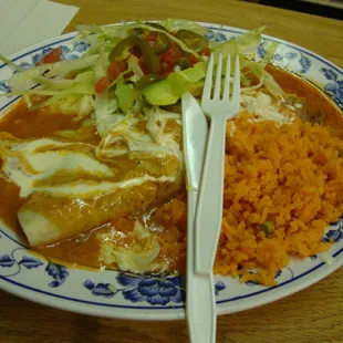 Smothered Burrito Plate