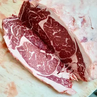 a piece of meat on a cutting board