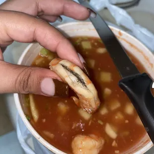 Another disgusting deveined shrimp!!!  THIS CAN MAKE PEOPLE SICK!!