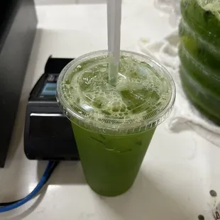Spinach and pineapple juice, medium $4