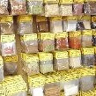 a display of mexican food