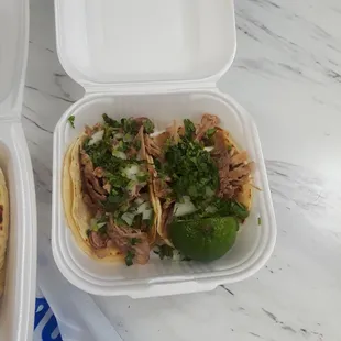 Loaded carnitas tacos. The very best!