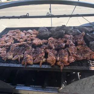 Grilling on the street so you know its fresh! fire!!!!