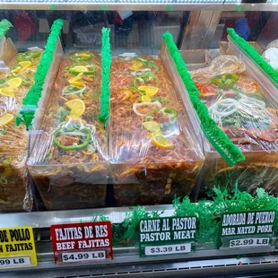 a variety of food items