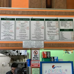 Menu as of Jan 19
