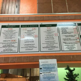 Some of the menu