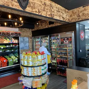 the inside of a grocery store