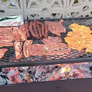 Ribs,Chorizo Seco,Pollo