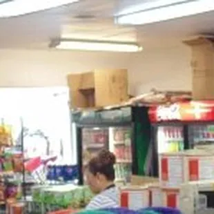 a woman in a grocery store