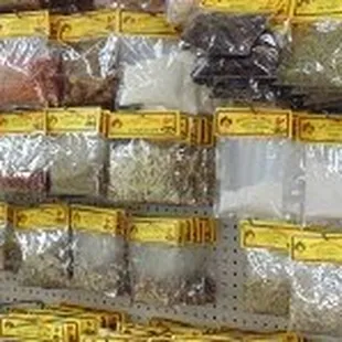 a variety of dried goods