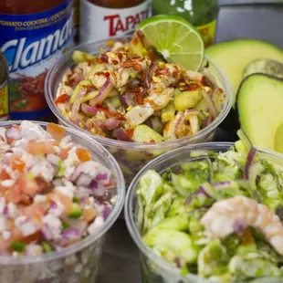 a variety of food items