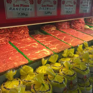 a display of meat