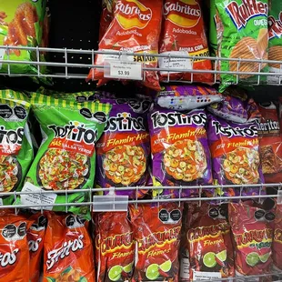 a variety of chips