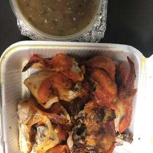 Pollo asado w/tortillas &amp; salsa $7.99