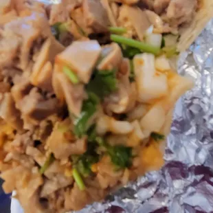 half-eaten burrito