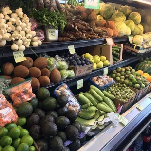 a variety of fruits and vegetables