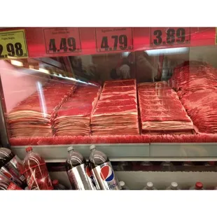 a display of meat
