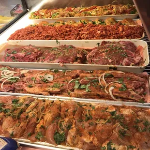 a variety of food items