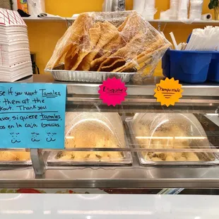 Where the tamales are located