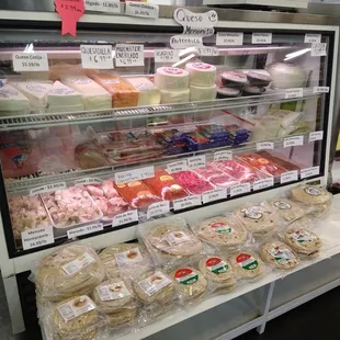 Cheese and tortilla section