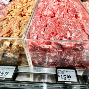 a variety of meats
