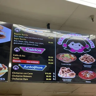 Food menu