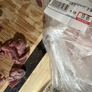 Prueba de que compre carne alli. Proof i bought meat from there