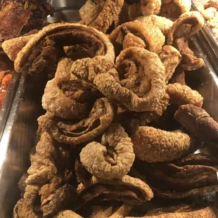 Chicharrón frito... DELICIOUS! You can ask for a sample at the counter.