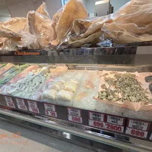 Chickens and Seafood, all kinds of protein