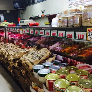 a variety of food items