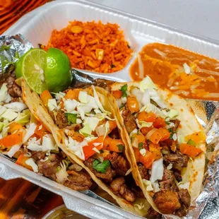 3 Carne Asada Combo Plate