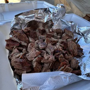 Carne asada from the grill