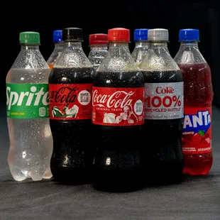 a variety of soft drinks