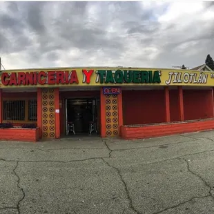 the front of the restaurant