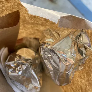 2 regular burritos